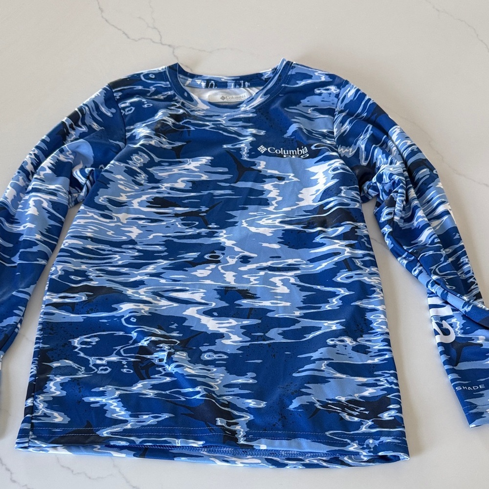 Columbia Kids Blue Camo Rashguard
